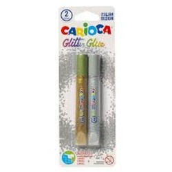 CARIOCA GLITTER GLUE ARGENTO/ORO 2pz