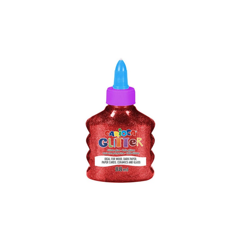 CARIOCA GLITTER GLUE SPARK 88ml ROSSO