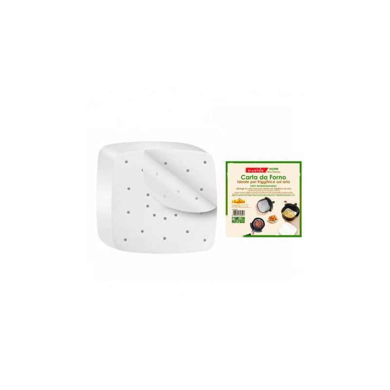CARTA FORNO PER FRIGGITRICE AD ARIA 19x19cm 100pz