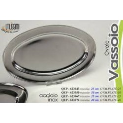 VASSOIO ACCIAIO OVALE 35cm