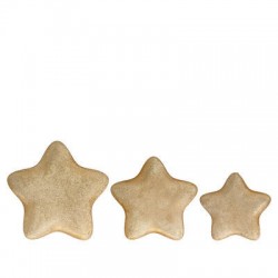 PIATTO STELLA DECORATIVO IN METALLO 19x18cm ORO ANTICO