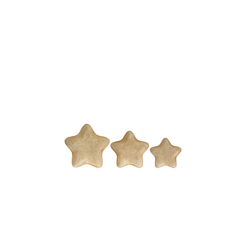 PIATTO STELLA DECORATIVO IN METALLO 19x18cm ORO ANTICO