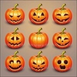 TOVAGLIOLI 33x33cm HALLOWEEN ZUCCHE 20pz