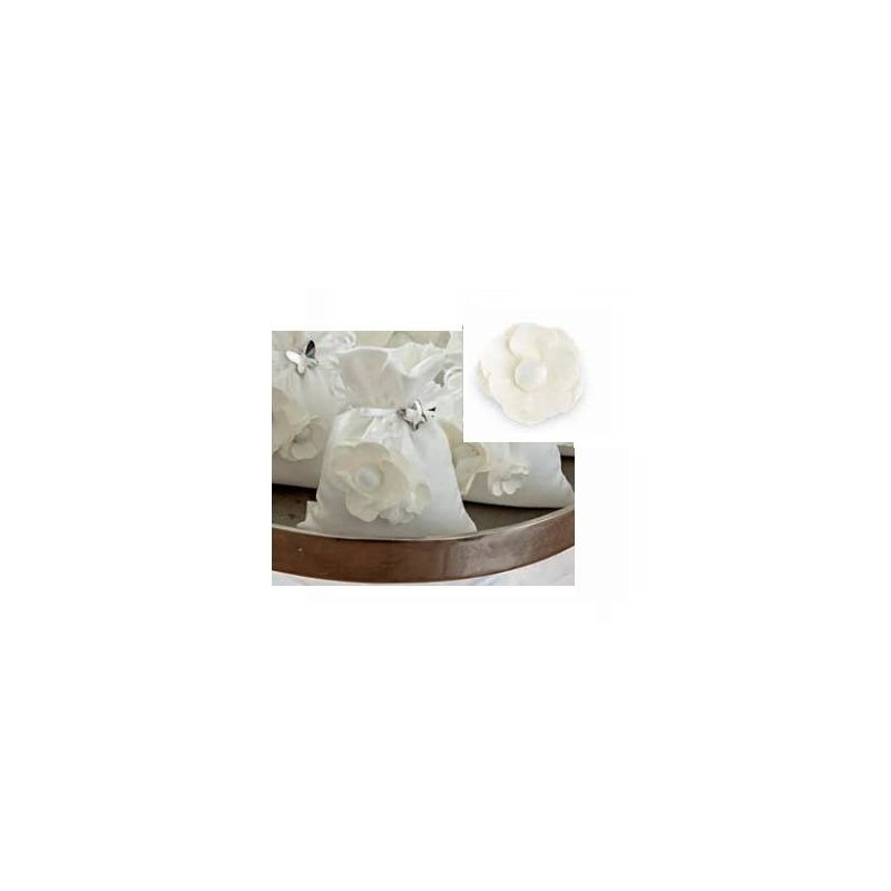 FIORE AVORIO C/ADESIVO Ø3cm 12pz