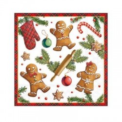 TOVAGLIOLI 25x25cm GINGERBREAD 20pz