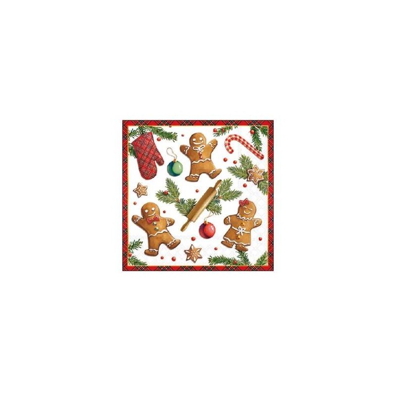 TOVAGLIOLI 25x25cm GINGERBREAD 20pz