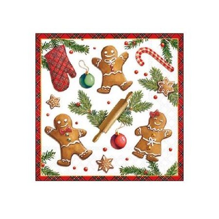 TOVAGLIOLI 25x25cm GINGERBREAD 20pz