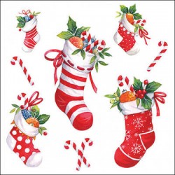 TOVAGLIOLI 33x33 CALZA XMAS WHITE 20pz
