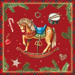 TOVAGLIOLI 33x33 ROCKING HORSE RED 20pz