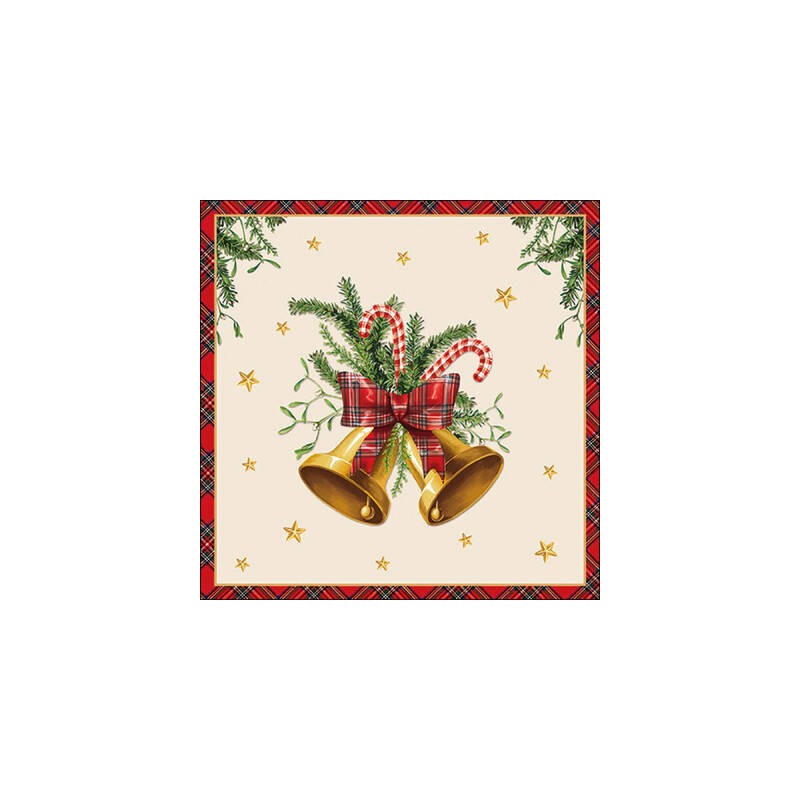 TOVAGLIOLI 33x33 SCOTTISH BELLS CREMA 20pz