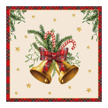 TOVAGLIOLI 33x33 SCOTTISH BELLS CREMA 20pz