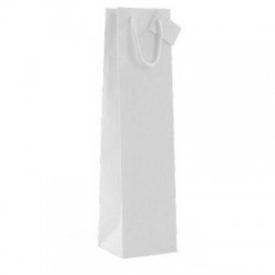 SHOPPER 1 BOTTIGLIA KRAFT BIANCO 10+9X39cm