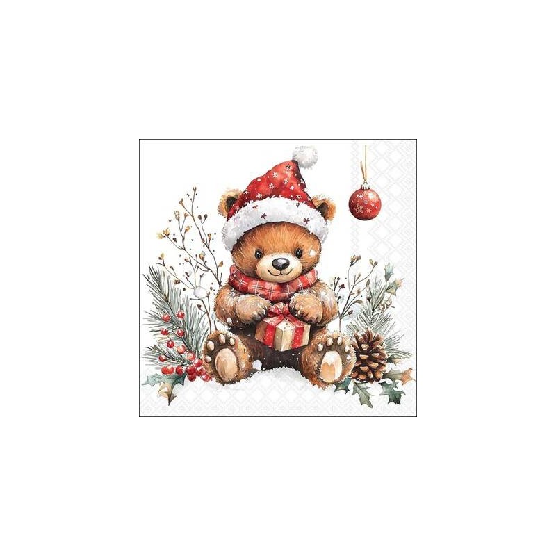 TOVAGLIOLI 33x33 TEDDY'S GIFT WHITE 20pz