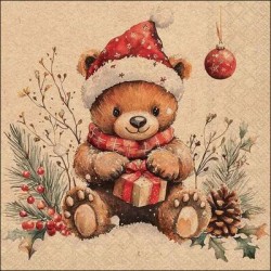 TOVAGLIOLI 33x33 TEDDY'S GIFT NATURAL 20pz