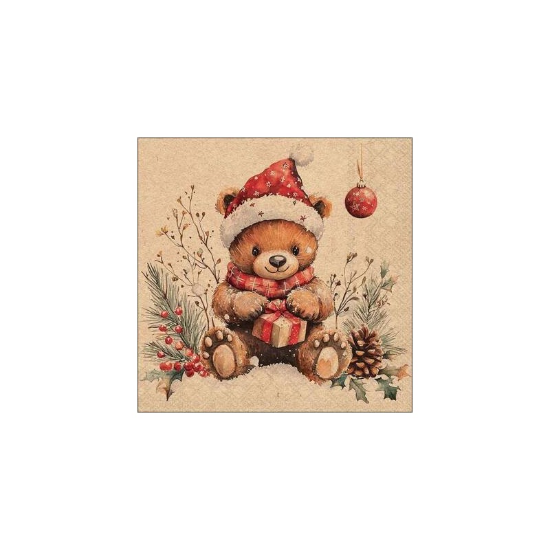 TOVAGLIOLI 33x33 TEDDY'S GIFT NATURAL 20pz