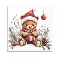 TOVAGLIOLI 25x25 TEDDY'S GIFT WHITE 20pz