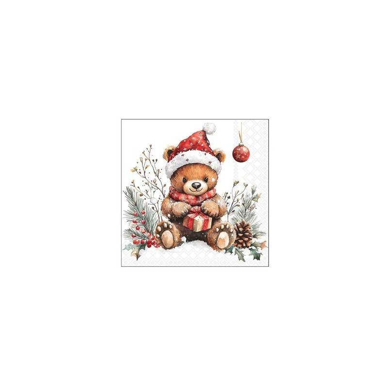 TOVAGLIOLI 25x25 TEDDY'S GIFT WHITE 20pz