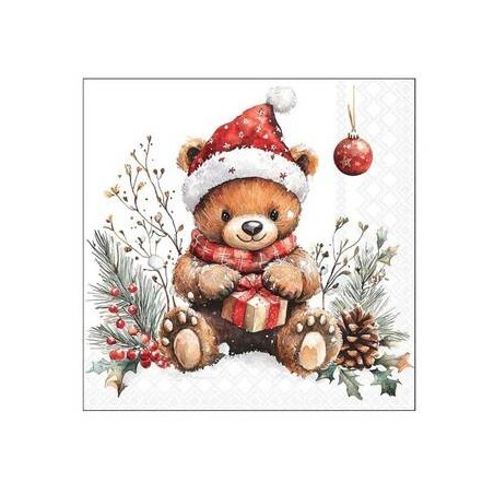 TOVAGLIOLI 25x25 TEDDY'S GIFT WHITE 20pz
