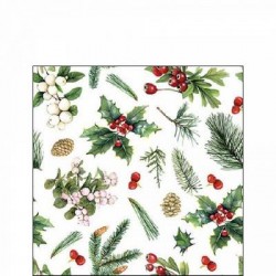 TOVAGLIOLI 25x25 WINTER GREENERY WHITE  20pz