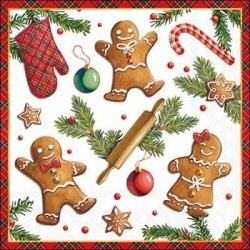 TOVAGLIOLI 33x33cm GINGERBREAD 20pz