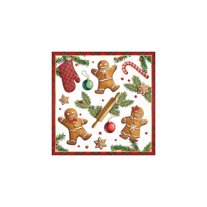 TOVAGLIOLI 33x33cm GINGERBREAD 20pz