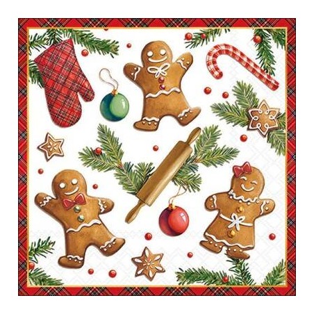 TOVAGLIOLI 33x33cm GINGERBREAD 20pz
