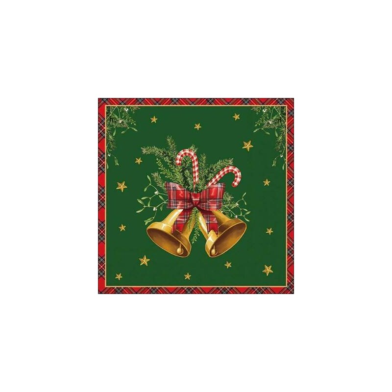 TOVAGLIOLI 33x33 SCOTTISH BELLS VERDE 20pz