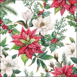 TOVAGLIOLI 33x33cm CHRISTMAS FLORALS 20pz