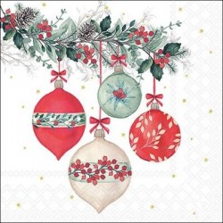 TOVAGLIOLI 33x33cm PALLINE ALBERO 20pz