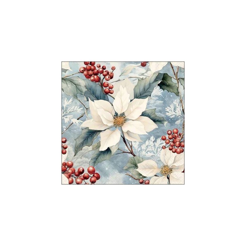 TOVAGLIOLI 33x33 WINTER POINSETTIA 20pz