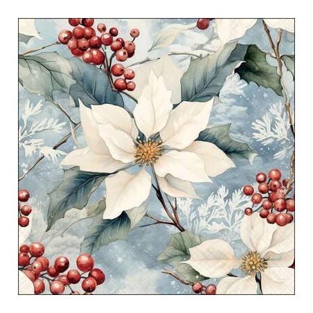 TOVAGLIOLI 33x33 WINTER POINSETTIA 20pz