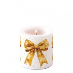 CANDELA SMALL FIOCCO ORO ø7,5x9cm