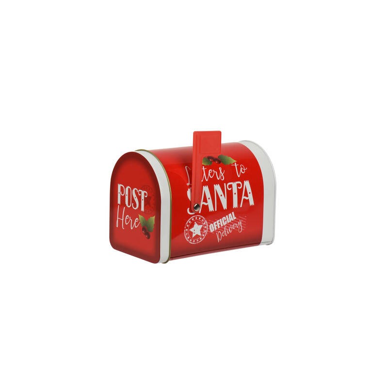 CASSETTA DELLE LETTERE IN LATTA 15,5x9,5x11cm POST SANTA