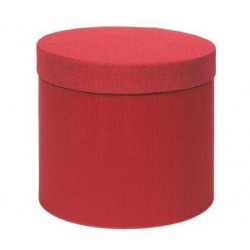 SCATOLA TONDA C/COPERCHIO ø21x21cm ROSSO