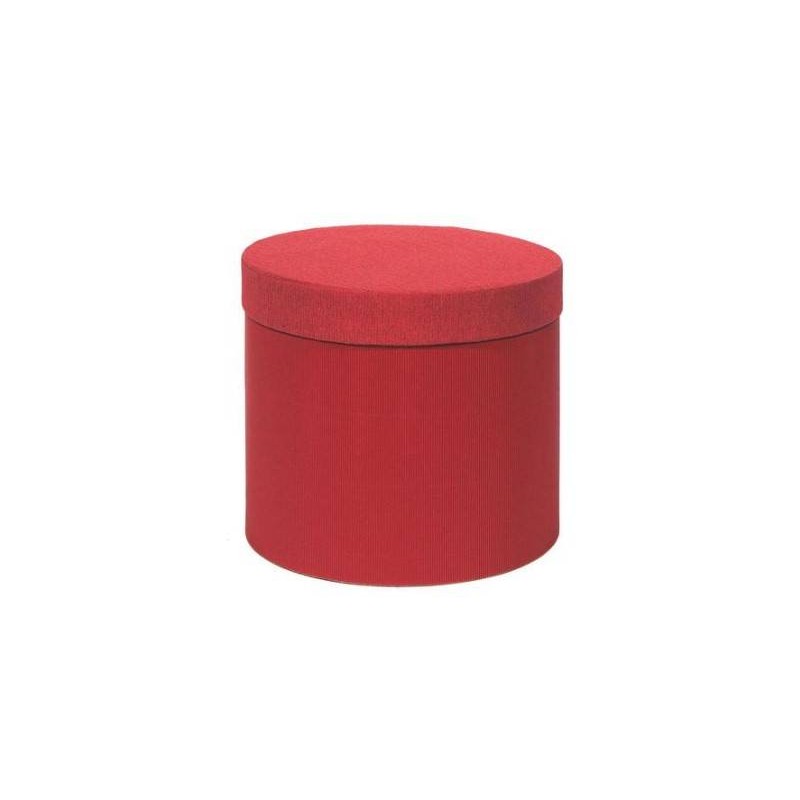 SCATOLA TONDA C/COPERCHIO ø21x21cm ROSSO