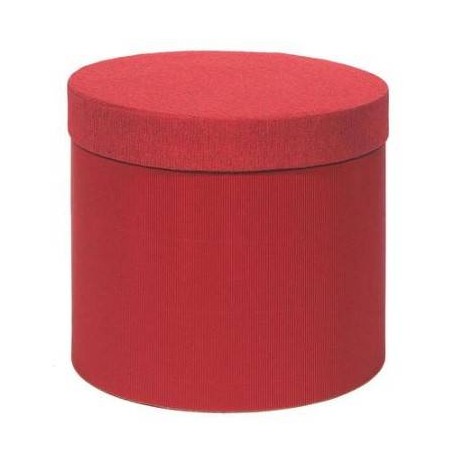 SCATOLA TONDA C/COPERCHIO ø21x21cm ROSSO