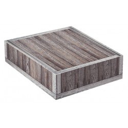 CANTINETTA 3 BOTTIGLIE VINTAGE WOOD 29,5x33,5 9cm