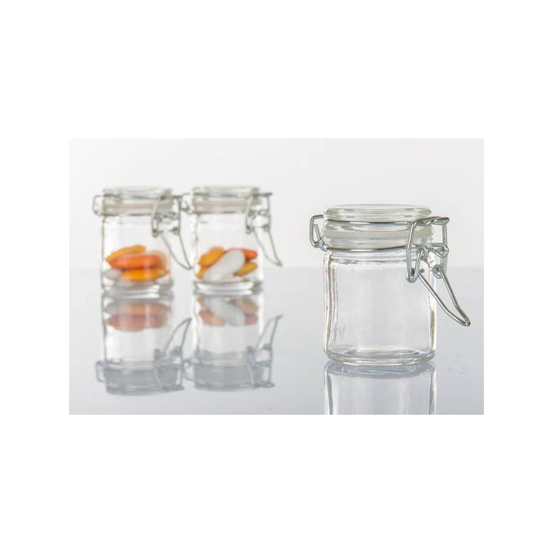 BARATTOLINO VETRO ERMETICO 50ml H.6cm H2780