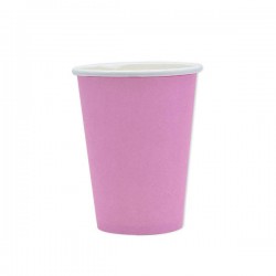 BICCHIERI 200cc ECOLOR BIODEGRADABILI ROSA 25pz