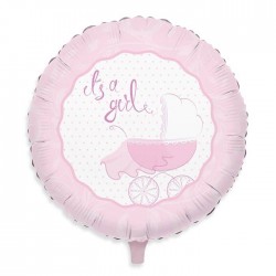 PALLONE MYLAR 18" IT S A GIRL 45cm