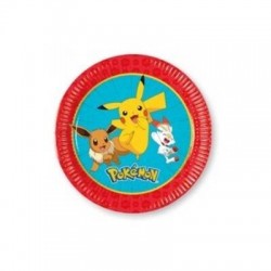 PIATTI CARTA DESSERT ø20cm POKEMON 8pz