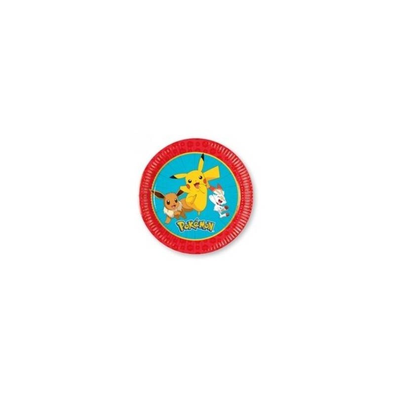 PIATTI CARTA DESSERT ø20cm POKEMON 8pz