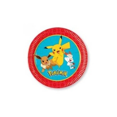PIATTI CARTA DESSERT ø20cm POKEMON 8pz