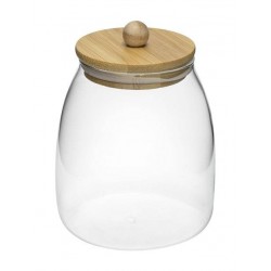 BARATTOLO VETRO COVER LEGNO C/GUARNIZIONE ø11,5 H.4cm 26583