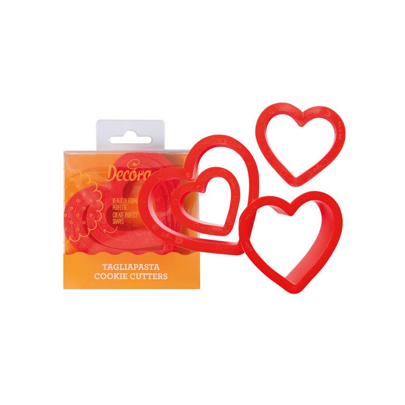 TAGLIAPASTA CUORE SET 4pz 4/5/6/8cm