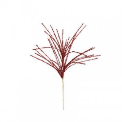 RAMO DECORATIVO CON DIAMANTI ROSSI 73cm