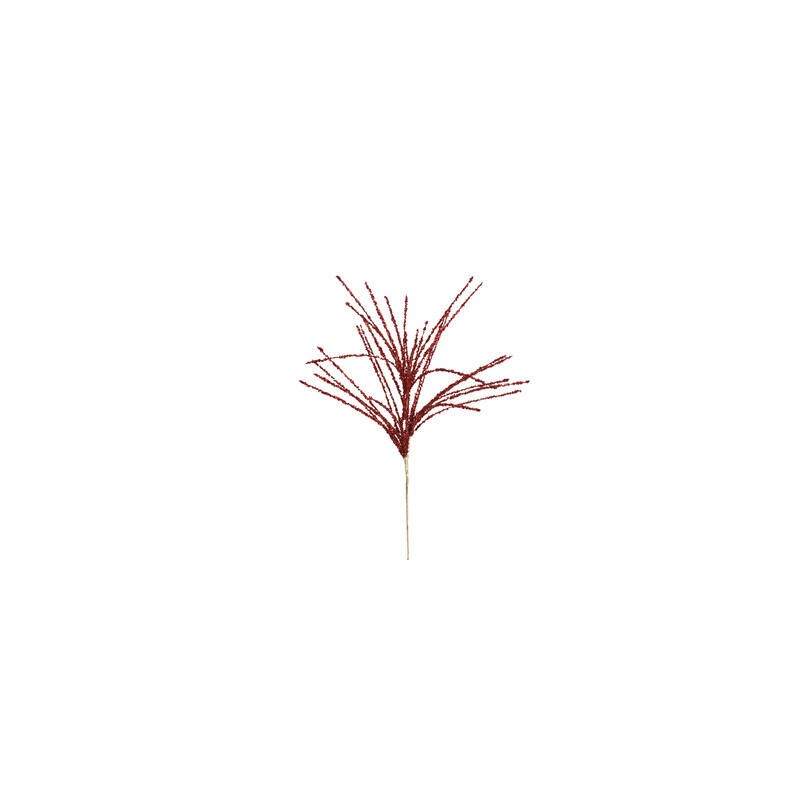 RAMO DECORATIVO CON DIAMANTI ROSSI 73cm
