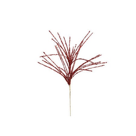 RAMO DECORATIVO CON DIAMANTI ROSSI 73cm