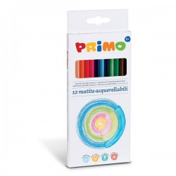 PASTELLI A MATITA ACQUARELLABILI 12pz PRIMO
