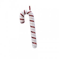 CANDY CANE IN FOAM C/GLITTER h34cm